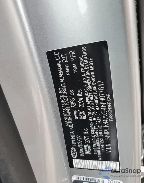 2022 Hyundai Elantra Sel из США, поврежденный, VIN 5NPLM4AG4NH077842